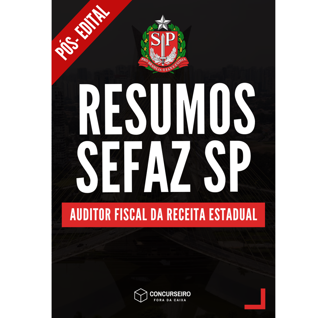 Material apostila resumos mapas mentais para concurso Sefaz SP Auditor Fiscal